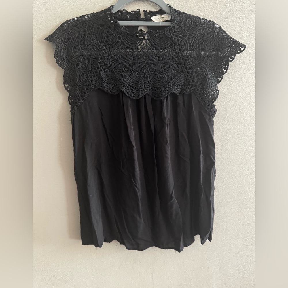 Entro Black Lace Blouse size small